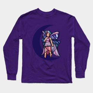 Purple Fairy MoonChild Long Sleeve T-Shirt